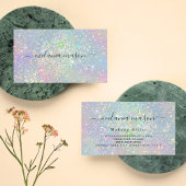 Carte De Visite Holographique Parties scintillant de glam Élégante