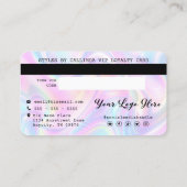 Carte De Visite Holographique Parties scintillant Drip VIP Loyauté (Dos)