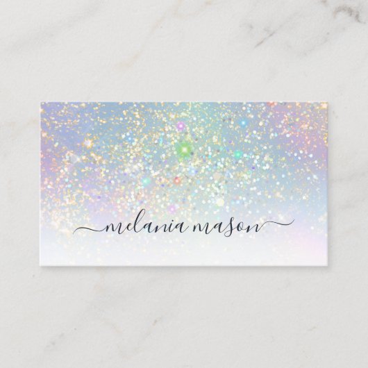 Carte De Visite Holographique Parties scintillant Glam étincelle b (Devant)