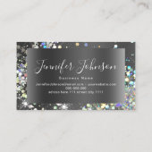 Carte De Visite Holographique Parties scintillant Nail Salon Éléga (Dos)