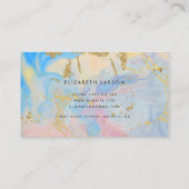 Carte De Visite Holographique Parties scintillant Or cheveux moder (Dos)