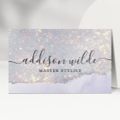 Carte De Visite Holographique Parties scintillant violet luxe Glam