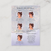 Carte De Visite Holographique Parties scintillant violet luxueux P (Devant)