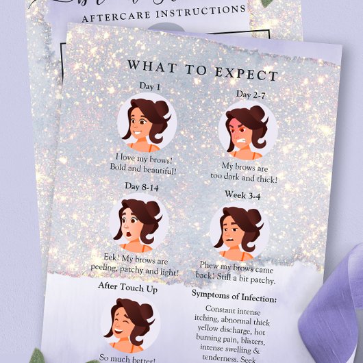 Carte De Visite Holographique Parties scintillant violet luxueux P