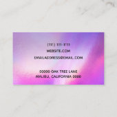 Carte de visite Holographique Personnalisé Faux (Dos)