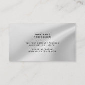 Carte De Visite Holographique personnalisé gris argent (Dos)