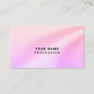 Carte De Visite Holographique Personnalisé Pastel Orange Rose viol