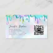 Carte De Visite Holographique Polonais Drives Nails Artiste QR Cod (Dos)