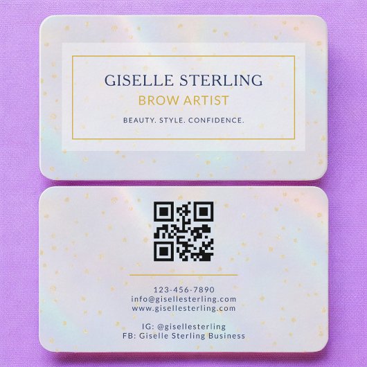 Carte de visite holographique QR Code pour Spécial