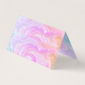 Carte de visite Holographique rose et or (Dos)