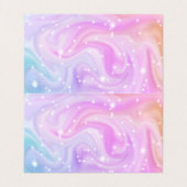 Carte de visite Holographique rose et or (Intérieur déplié)