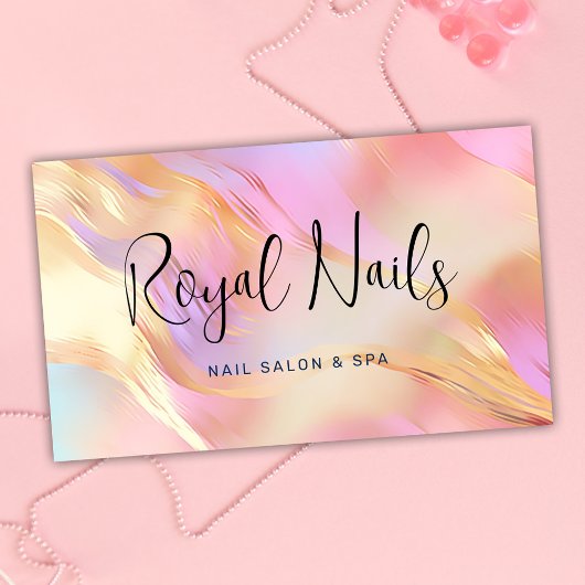 Carte De Visite Holographique SPA Nail Salon de maquillage
