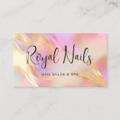Carte De Visite Holographique SPA Nail Salon de maquillage (Devant)