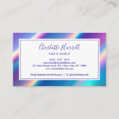 Carte De Visite Holographique tendance beauté Iridescente (Dos)