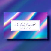 Carte De Visite Holographique tendance beauté Iridescente