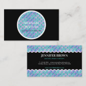 Carte De Visite Holographique turquoise rose (Devant / Derrière)