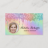 Carte De Visite Holographique Unicorn Parties scintillant Drives B (Devant)