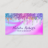 Carte De Visite Holographique Unicorn Parties scintillant Drives B (Devant)