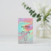 Carte De Visite Holographique Unicorn Parties scintillant Drives S (Debout devant)