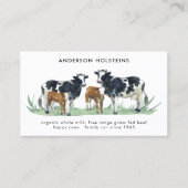 Carte De Visite Holstein Cow Breeder Dairy Farm Custom QR Code (Devant)