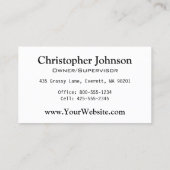 Carte De Visite Holstein Dairy Cattle Farm (Dos)