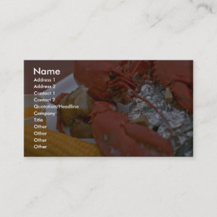 Carte De Visite Homard délicieux avec du beurre tiré, la pomme d