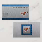 Carte De Visite Homard ; Métal-regard balayé (Devant / Derrière)