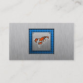 Carte De Visite Homard ; Métal-regard balayé (Dos)