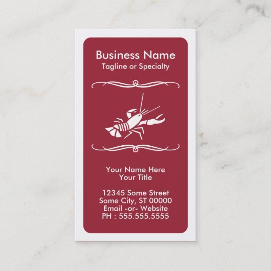 Carte De Visite homard mod (Devant)