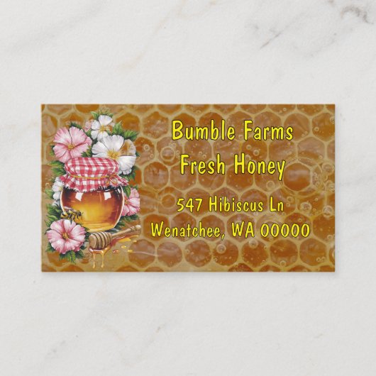 Carte De Visite Home Apiary Thank You Card for packages (Devant)