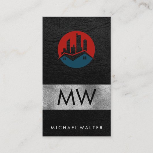 Carte De Visite Home Architect Buildings | Cuir (Devant)