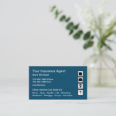 Carte De Visite Home Auto Health Life Insurance Agent Business Car (Debout devant)