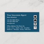 Carte De Visite Home Auto Health Life Insurance Agent Business Car (Devant)