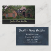 Carte De Visite Home Builder (Devant / Derrière)