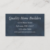 Carte De Visite Home Builder (Dos)