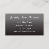 Carte De Visite Home Builder (Dos)