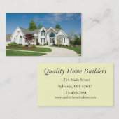 Carte De Visite Home Builder (Devant / Derrière)
