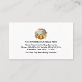 Carte De Visite Home Building Handyman Frame (Dos)