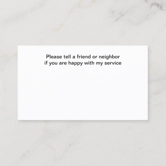 Carte De Visite Home Caretaker Compagion Thème Coeur (Dos)