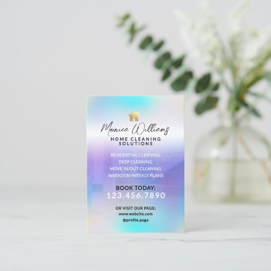 Carte De Visite Home cleaning referral  (Debout devant)