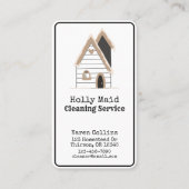 Carte De Visite Home Cleaning Services Code QR mignon (Devant)