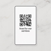 Carte De Visite Home Cleaning Services Code QR mignon (Dos)