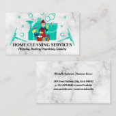 Carte De Visite Home Cleaning Supplies | Janitor (Devant / Derrière)