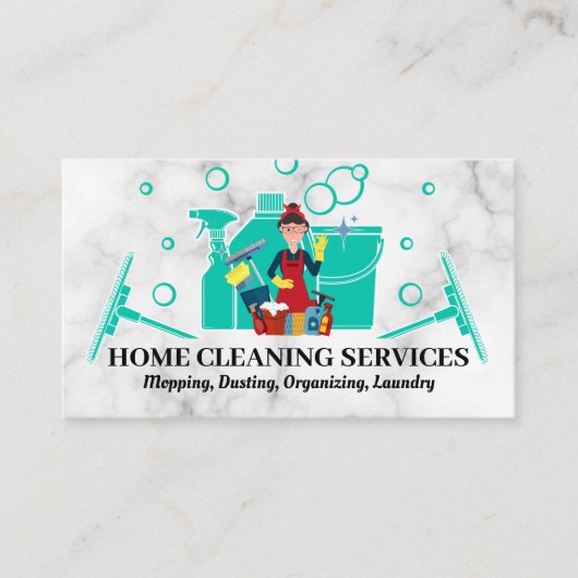Carte De Visite Home Cleaning Supplies | Janitor (Devant)