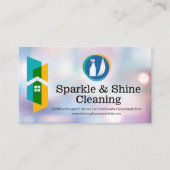 Carte De Visite Home Cleaning Tools | Blurred Boke Background (Devant)
