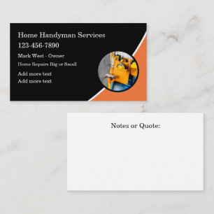 Carte De Visite Home Handyman Services Moderne
