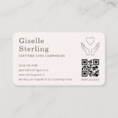Carte De Visite Home Help Caregiver QR Code (Devant)