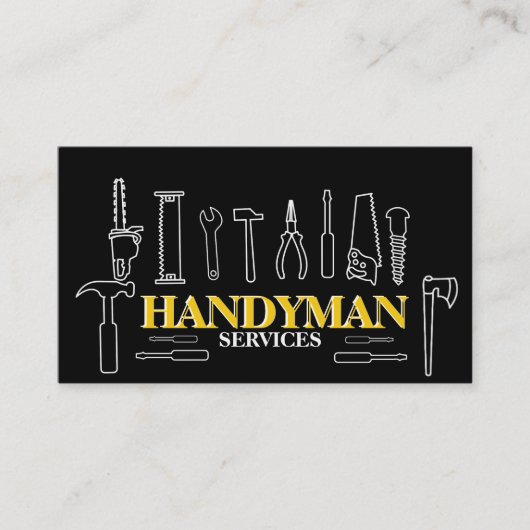 Carte De Visite Home improvement and repair handyman services (Devant)