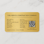 Carte De Visite Home Improvement QR Code Metallic (Dos)