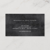 Carte De Visite Home Logo Realtor noir et blanc (Dos)